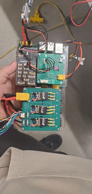A stack of ROV electronics boards
